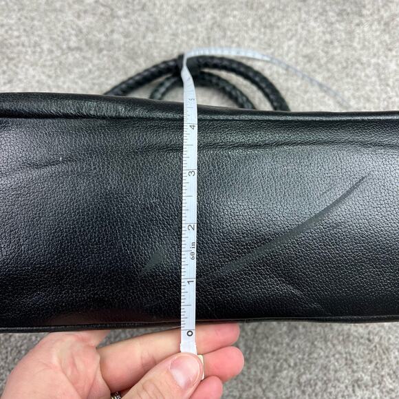 Elliott Lucca Genuine Leather Black Satchel - Picture 14 of 16